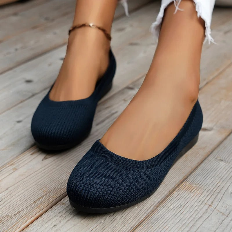 Ergonomic Pain-Relieving Ballerina Flats | Non-Slip, Breathable & Ideal for Foot Health and Everyday Wear