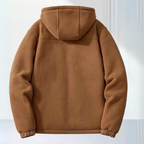 Men's Lightweight Fleece Winter Jacket | Adjustable Hood, Zipper Pockets & Ideal for Everyday Wear