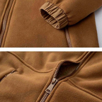 Men's Lightweight Fleece Winter Jacket | Adjustable Hood, Zipper Pockets & Ideal for Everyday Wear