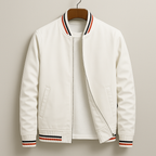Men's Lightweight Zip-Up Bomber Jacket | Ribbed Trim & Classic Style for Casual Outfits